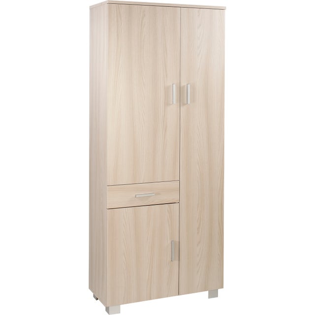Armadio 3 ante 1 cassetto h 178 cm colore Olmo Chiaro