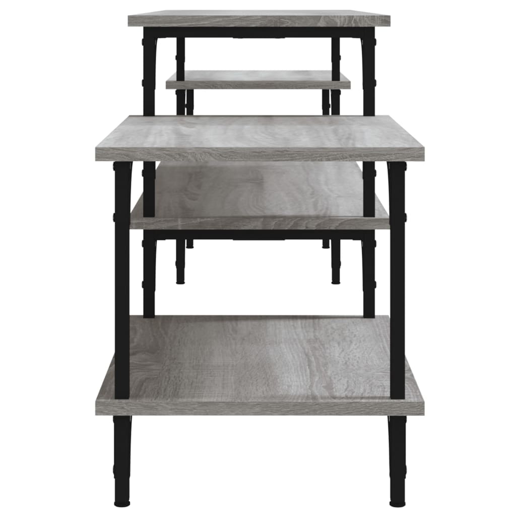 vidaXL Meuble TV sonoma gris 197x35x52 cm Bois d'ingénierie - 6