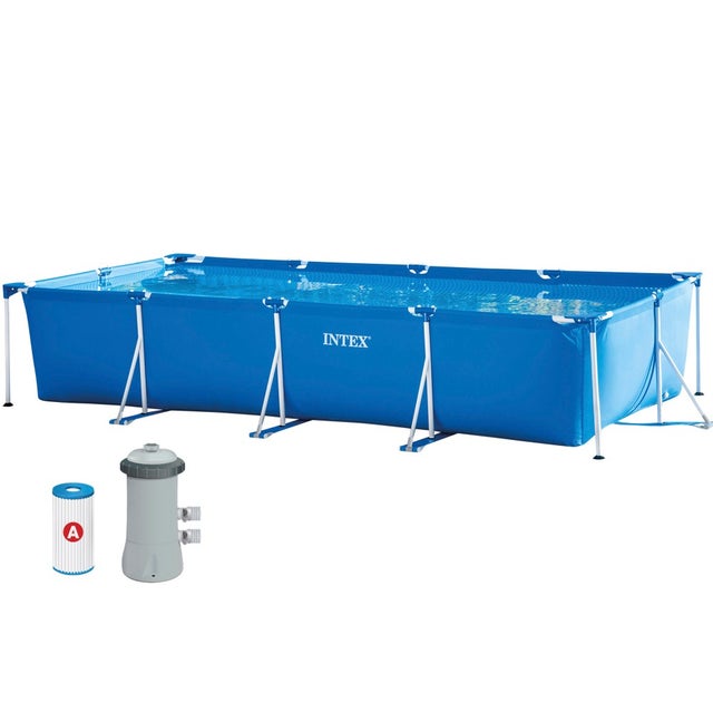 Intex 28274NP - Piscina Small Frame rettangolare con Pompa Filtro, 450x220x84 cm