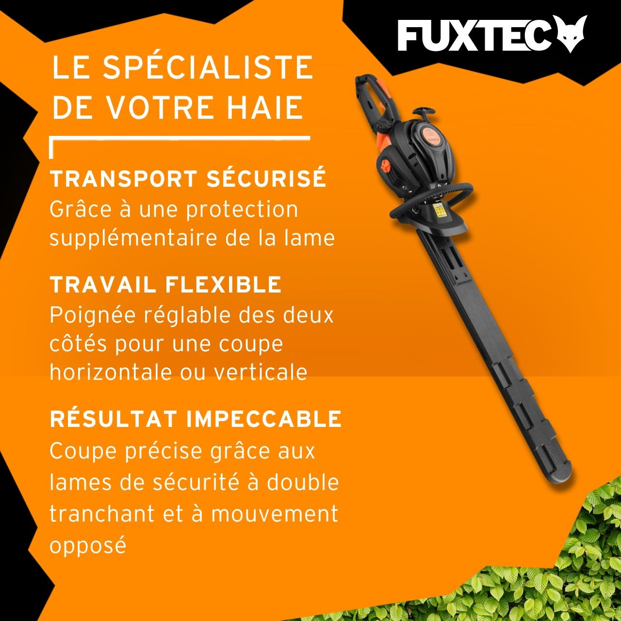 Taille-haies thermique professionnel - FUXTEC FX-MHP126 - 25,4cm3 lame 80cm - 5