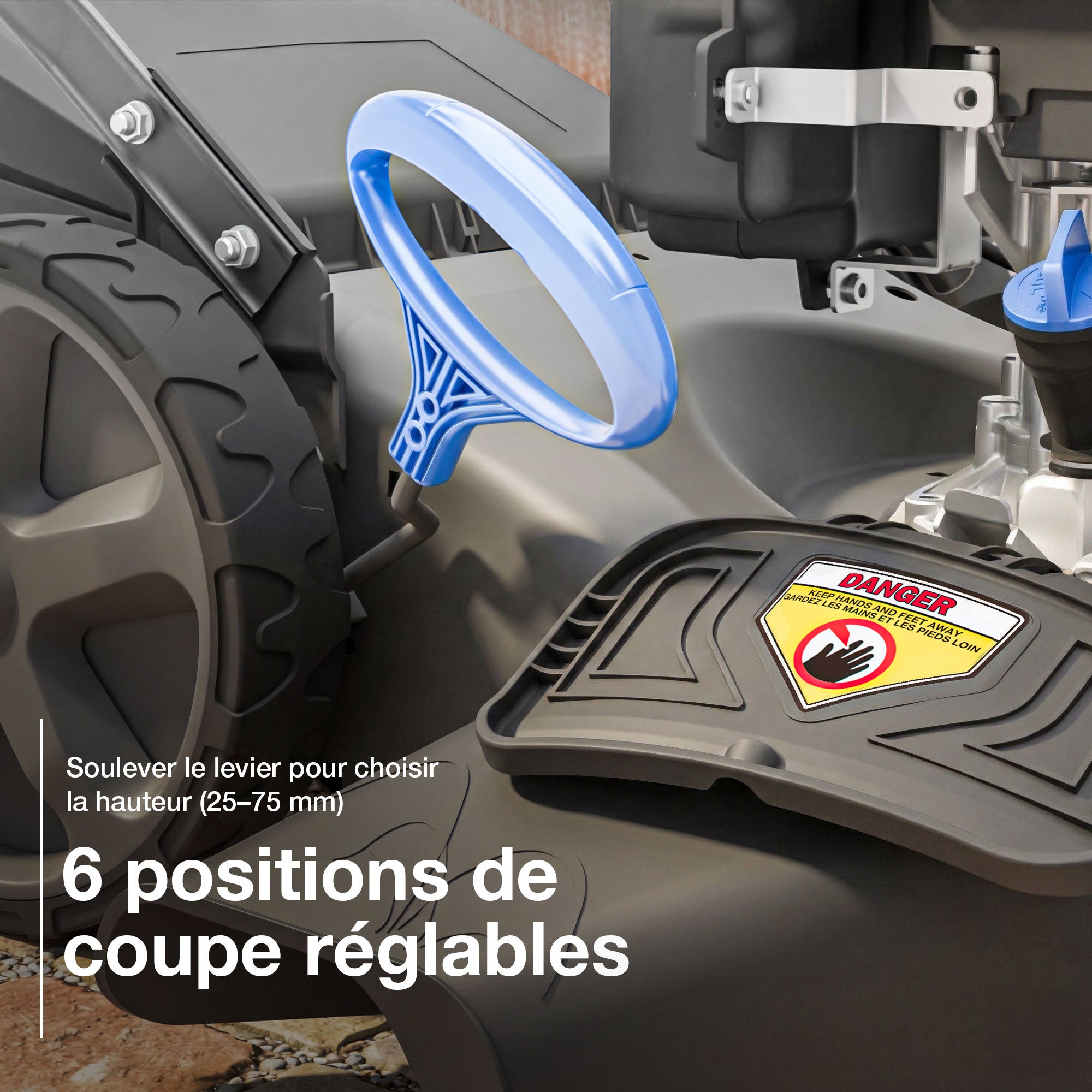 Hyundai Tondeuse à Gazon Thermique Autotractée 43 cm 139 cm3 4-en-1 Mulching - 6