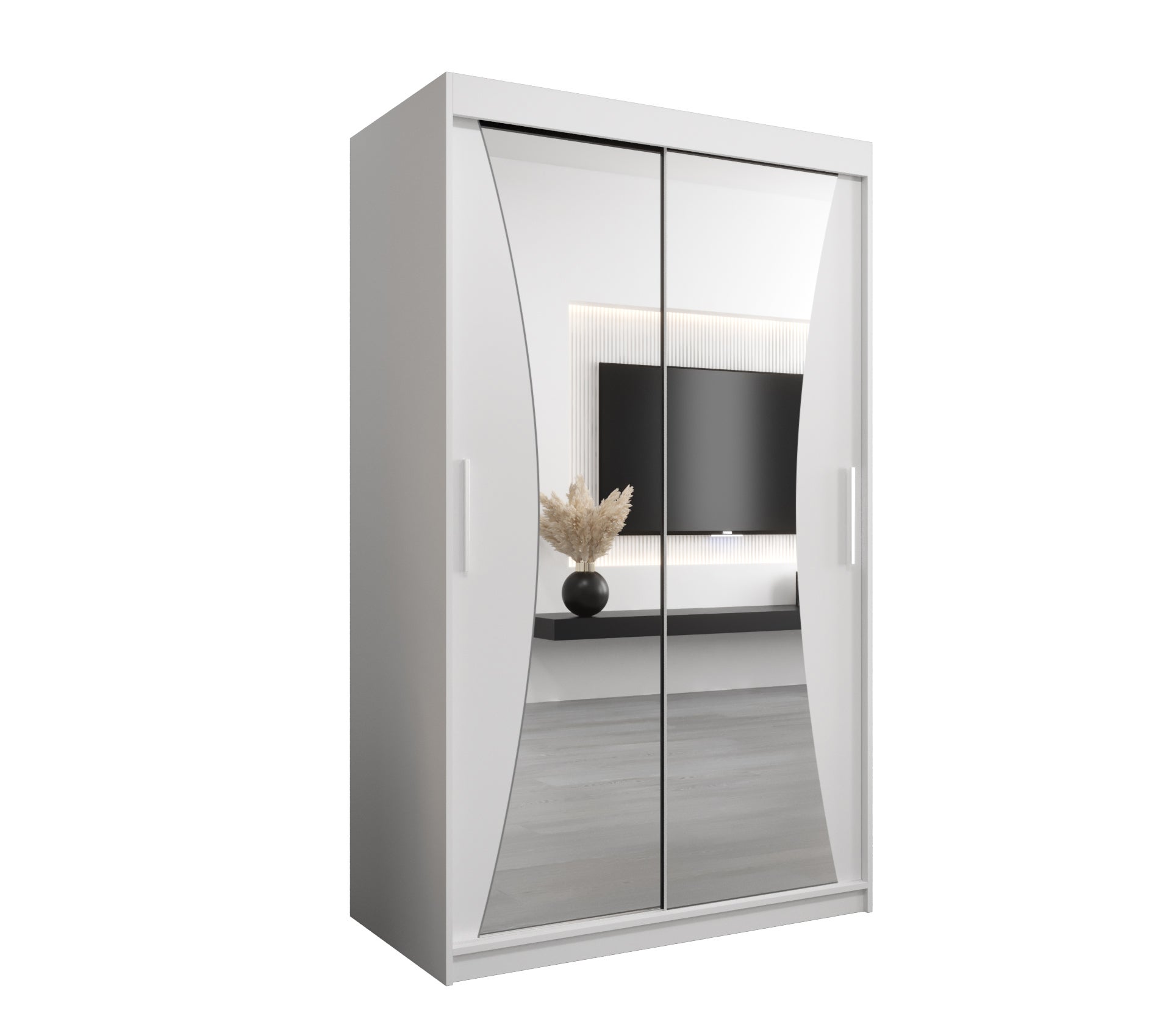 Szafa przesuwna garderoba MONACO 120 x 62 x 200 cm Biały - Abiks Meble