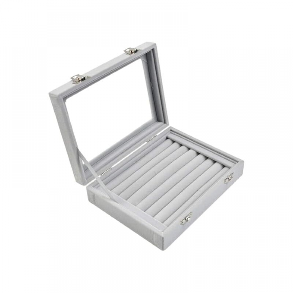 Angoily Lot De 4 Inserts En Mousse Pour Boucles D'Oreilles Et Bagues - Boîtes De Rangement En Velours Noir Pour Bijoux - Présentoirs