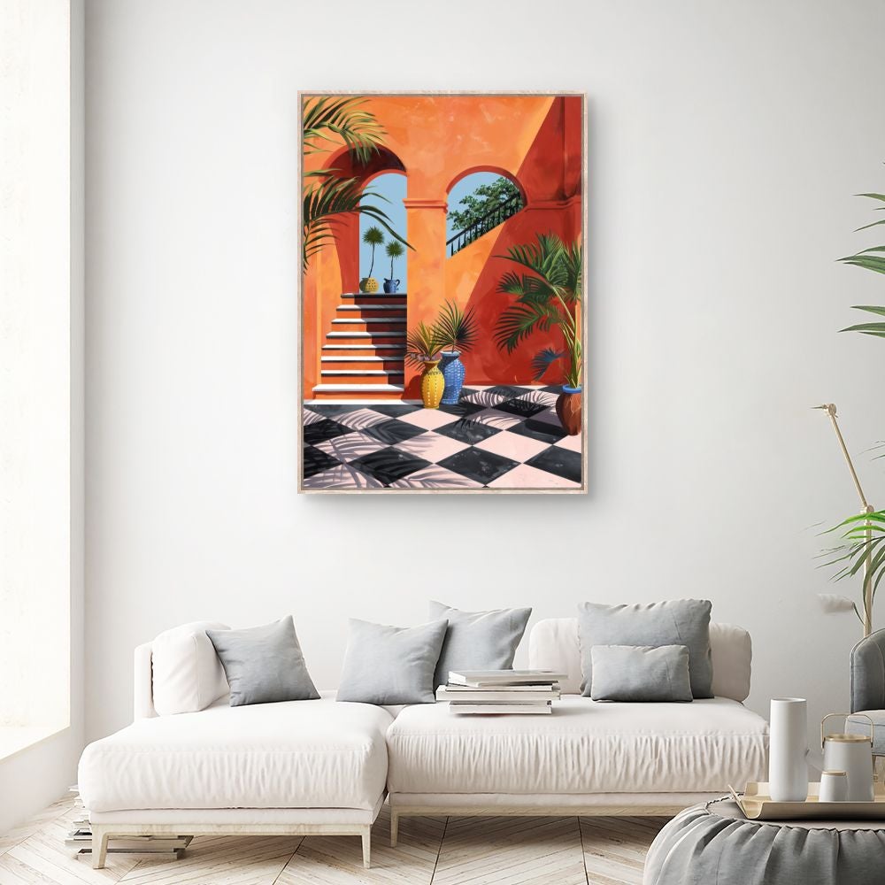 Toile encadrée Évasion méditerranéenne / 100x140cm / Cadre Effet naturel / Fabriqué en France / Toile murale / DADA ART - 2
