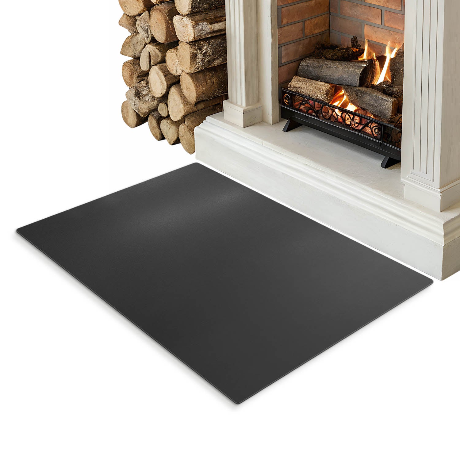 Tapis de protection pour sol devant cheminée, plaque rectangulaire — free download