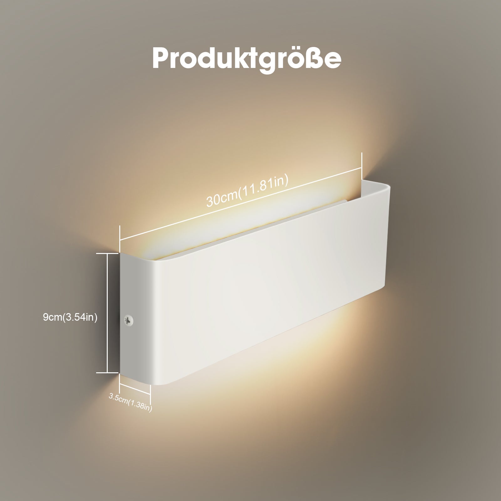 LOVHAUS 30CM Applique Murale d'Intérieur LED, Lampe Murale Vintage, 12W Éclairage Haut et Bas, Éclairage Murale Moderne pour Cuisine, Chambre - 2