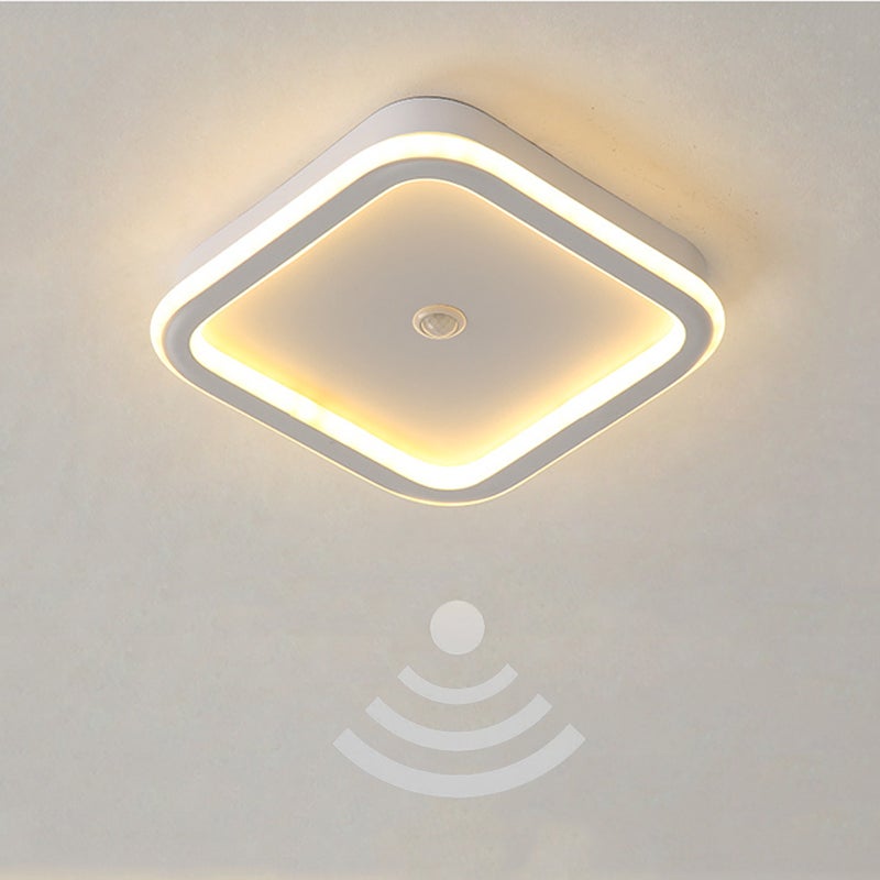 Lámparas de techo blancas con sensor de movimiento pir para escaleras y pasillos, ac85-265 v, de inducción, 3000 k.