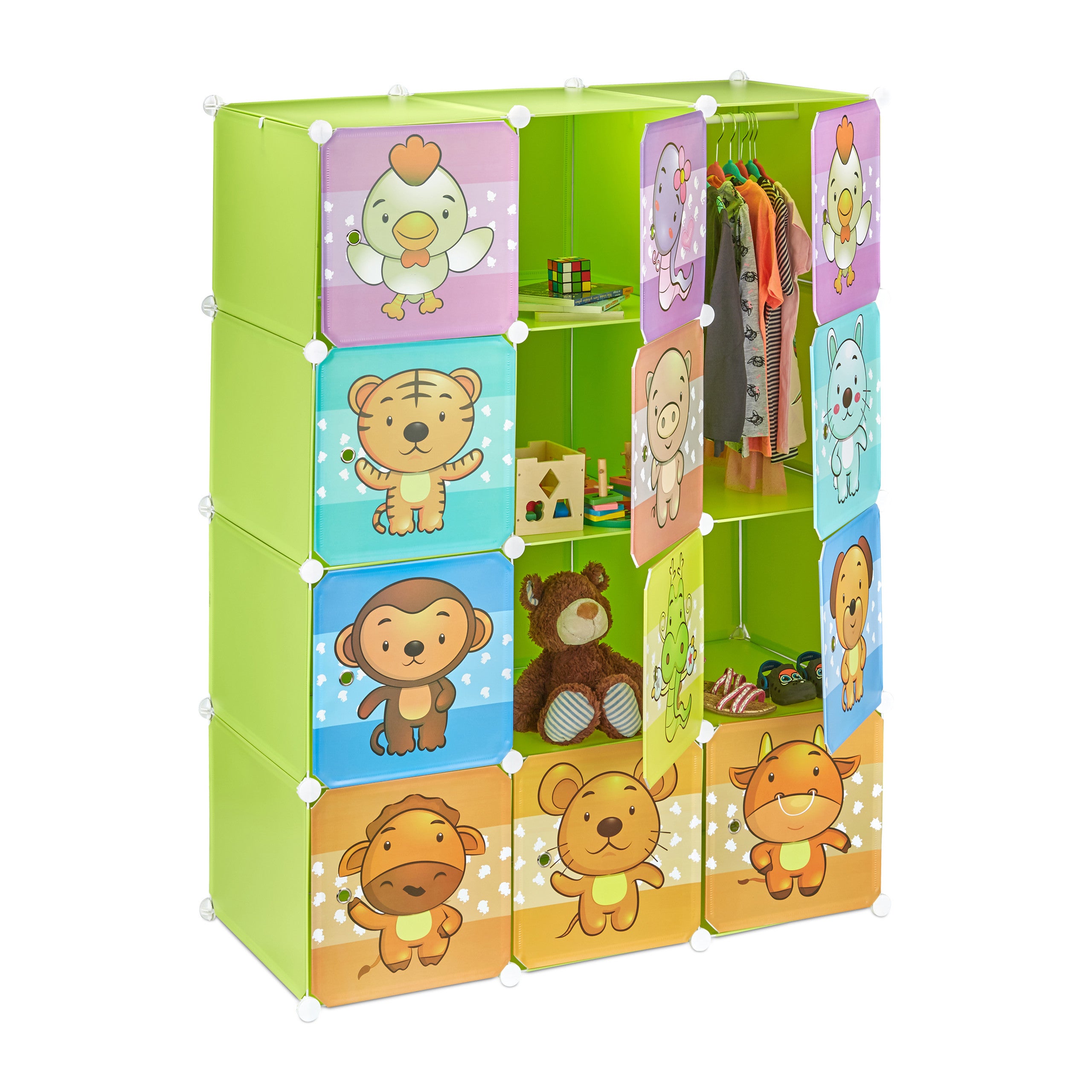 relaxdays Etagère emboîtable Chambre d'enfants,Tour Chevalier,Plastique, Armoire avec Portes,HxlxP relaxdays Etagère emboîtable Chambre d'enfants,Tour Chevalier,Plastique, Armoire avec Portes,HxlxP