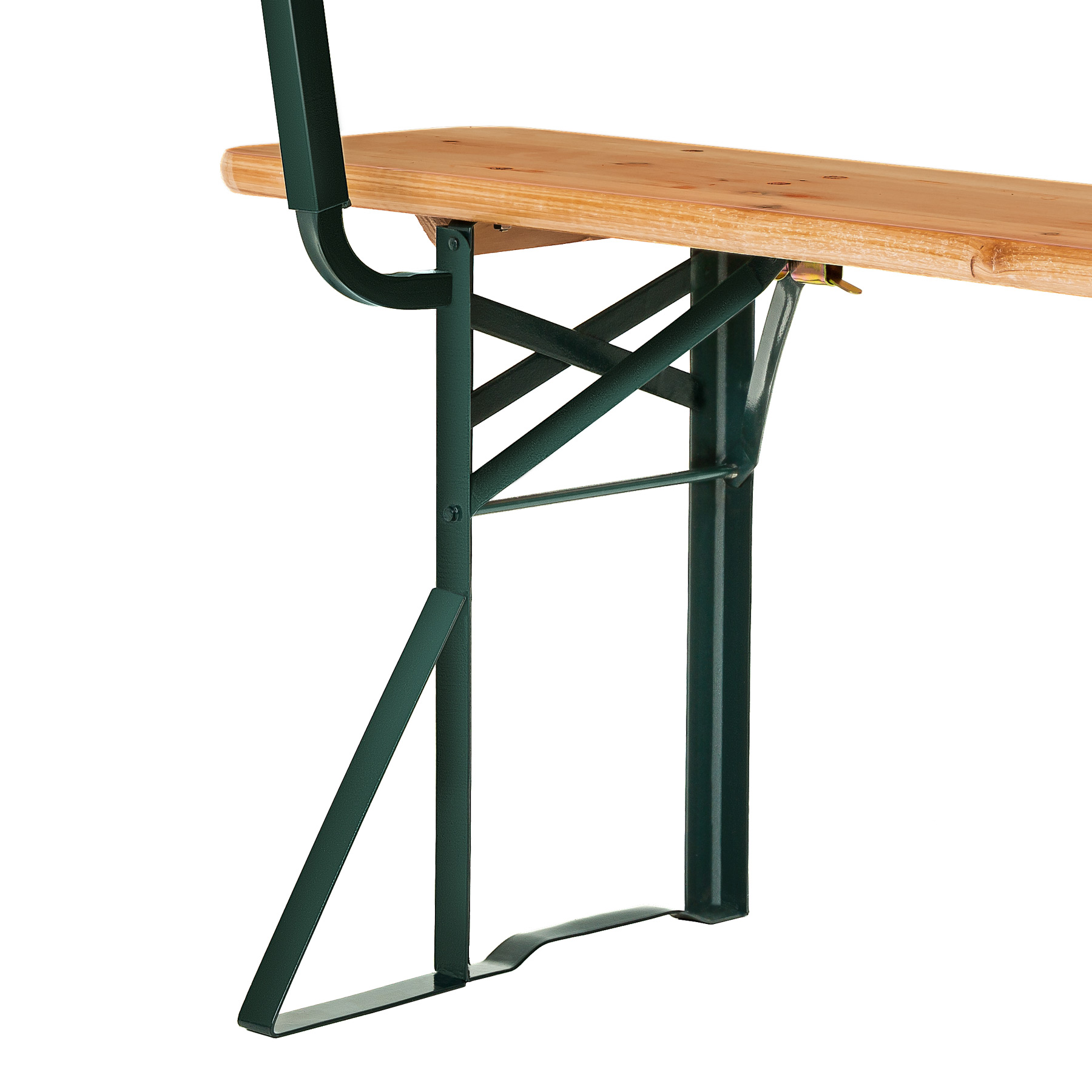 Ensemble de table et bancs avec dossiers en bois 8 places avec 3 pièces pliables amovibles TECTAKE - 5