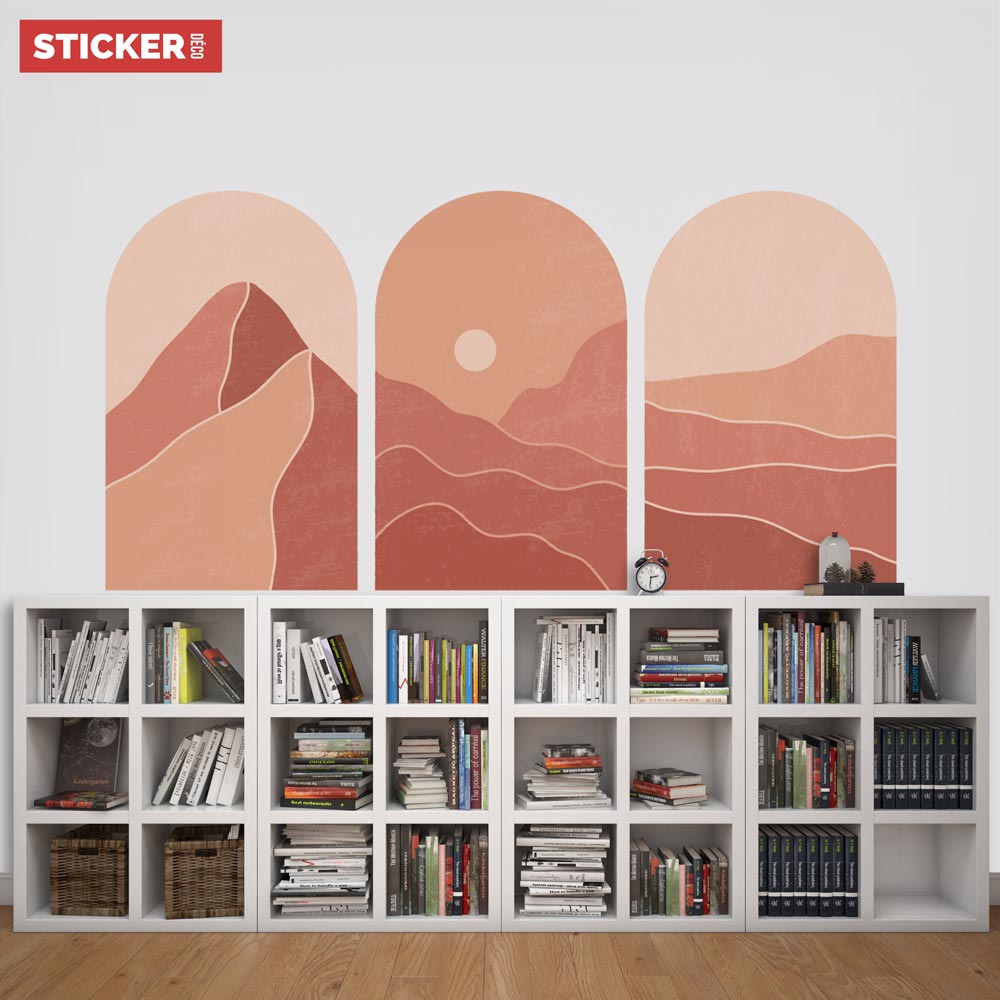 Stickers Paysage Terracotta - XL (Largeur 120cm, Hauteur 62,5cm) - 3