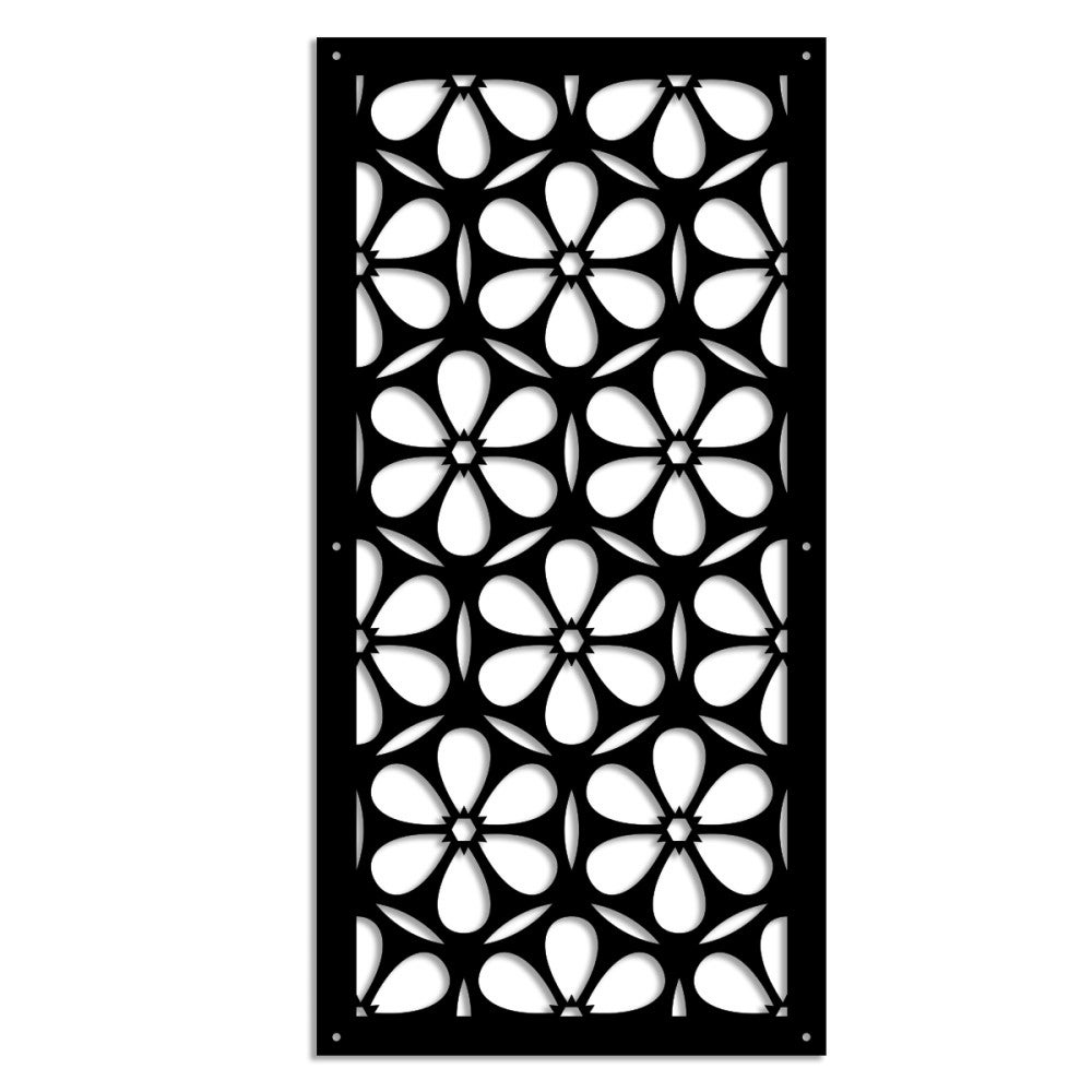 ESAPRIME - Panel perforowany z PVC - Osłona przeciwsłoneczna - Rozmiar 47x94 cm - Grubość 1 cm - Kolor CZARNY