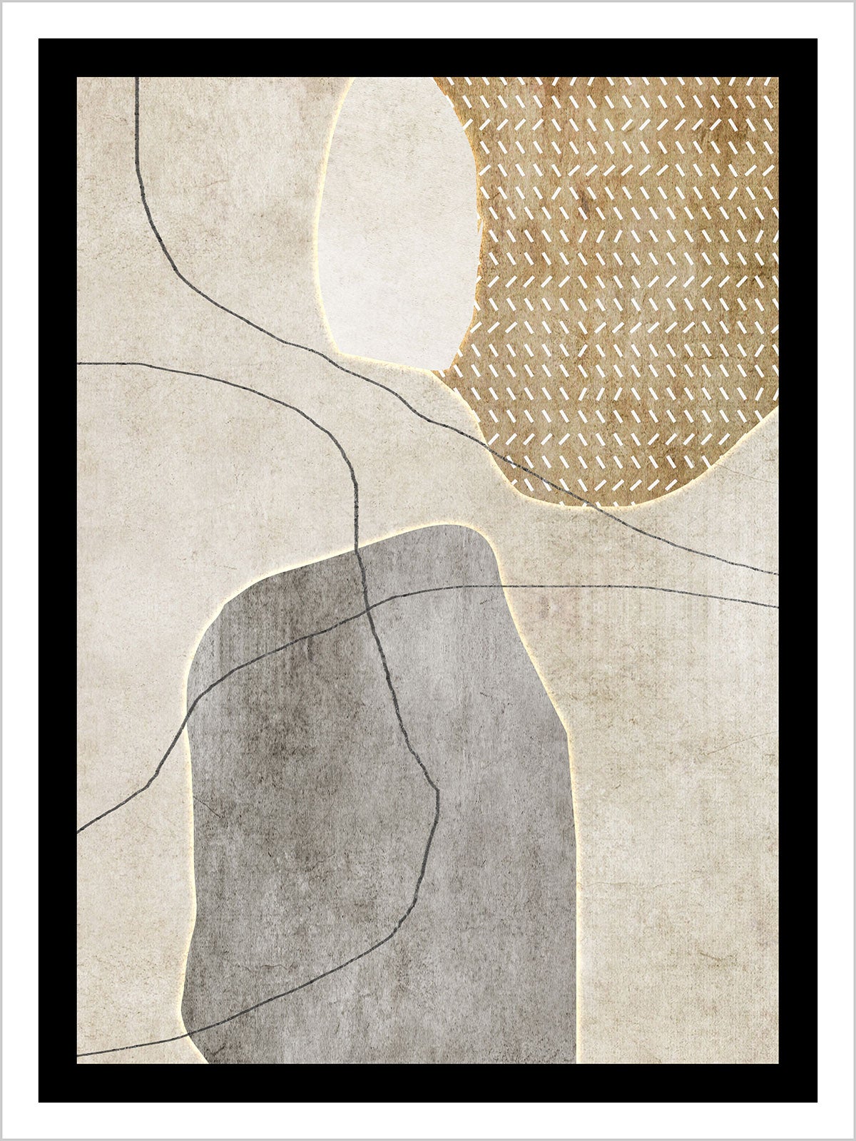 Póster decorativo de pared - Formas Diseño-Borde Blanco - 21x29,7 cm - 3