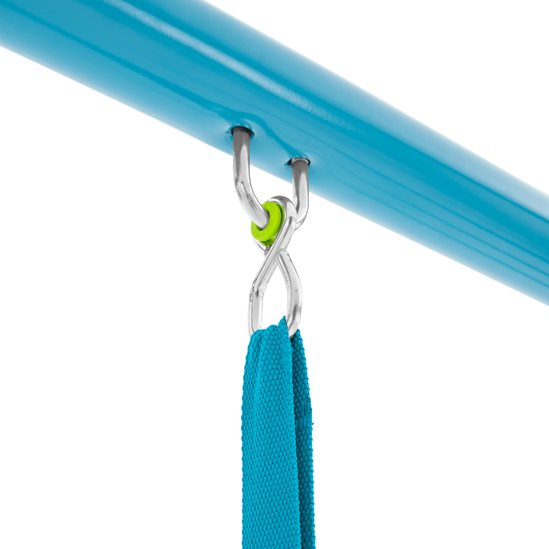 Portique acier évolutif 2 en 1 balançoire - fauteuil bébé - kit d'ancrage h129 à 192 cm - 8