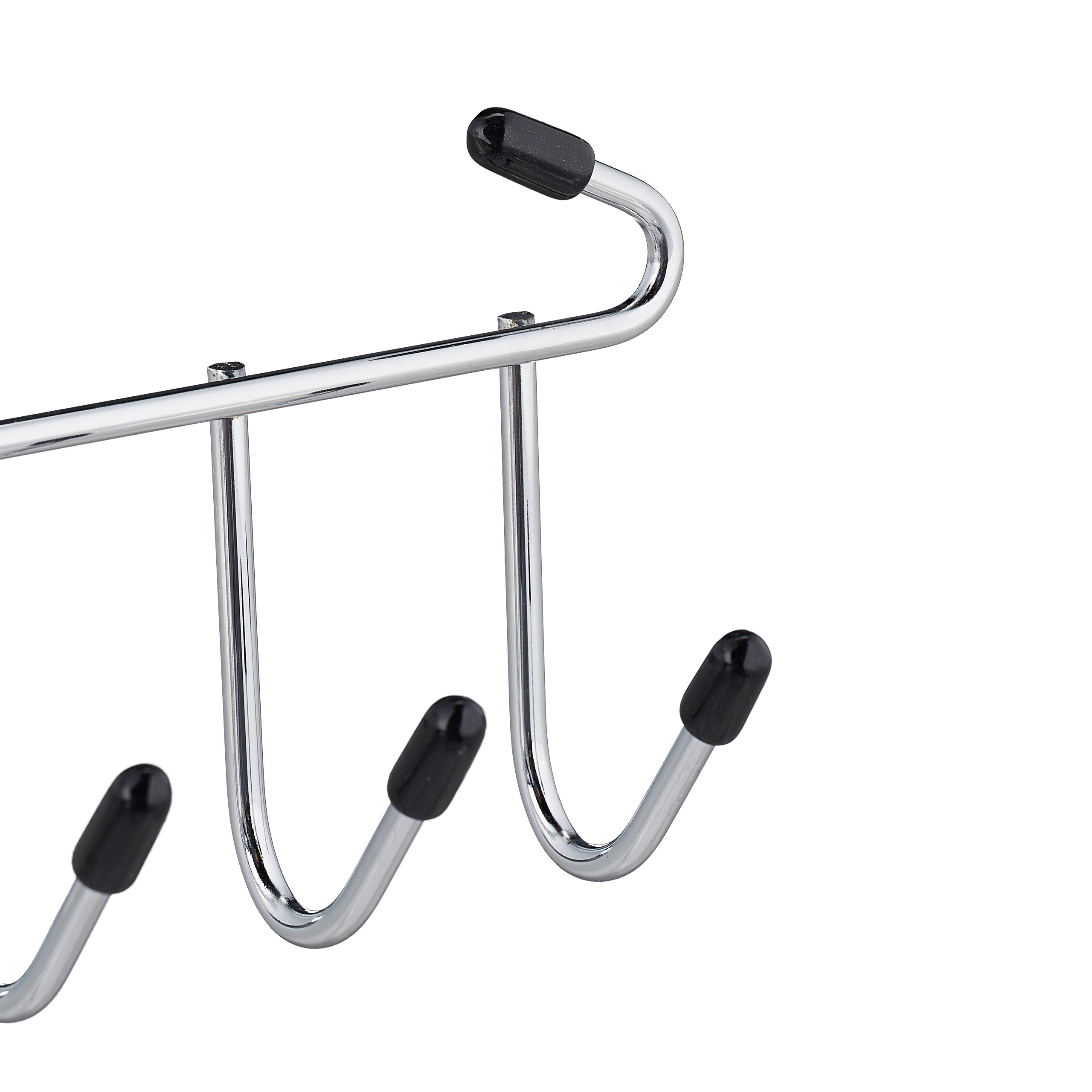 Porte-ceintures lot de 10 cintre cravates,ceintures, foulard, métal, peu encombrant, pour armoire ,12 crochets, argenté - 7