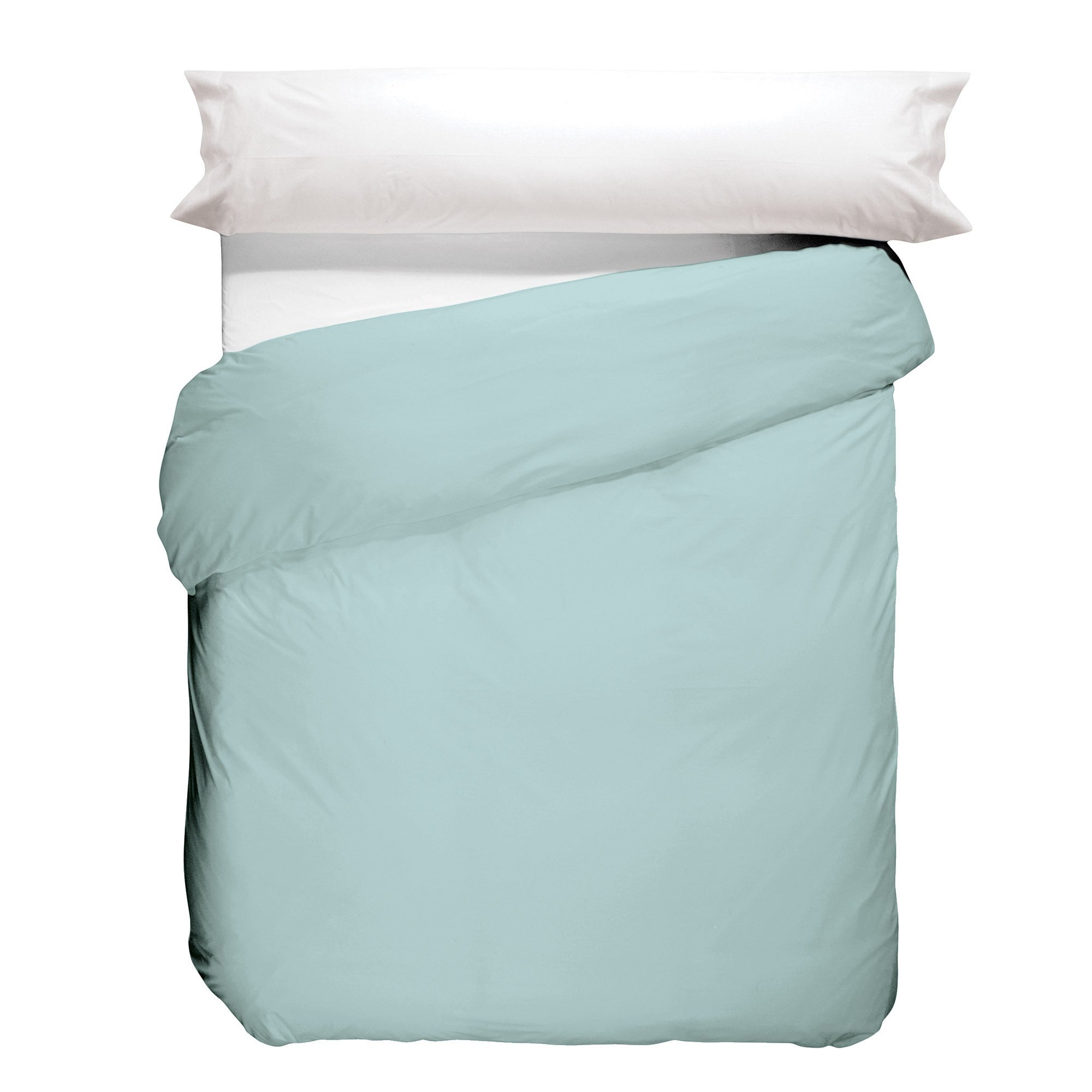 Funda nórdica percal 200h verde agua 100% - 150 - verde agua