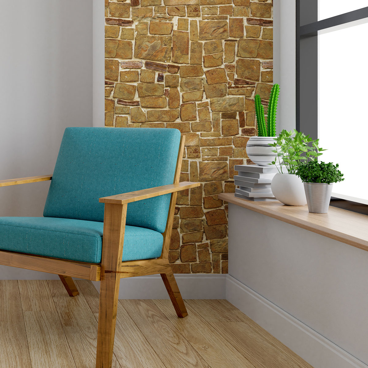 Vinilos piedras de loiret - adhesivo de pared - revestimiento sticker mural decorativo - 50x50cm