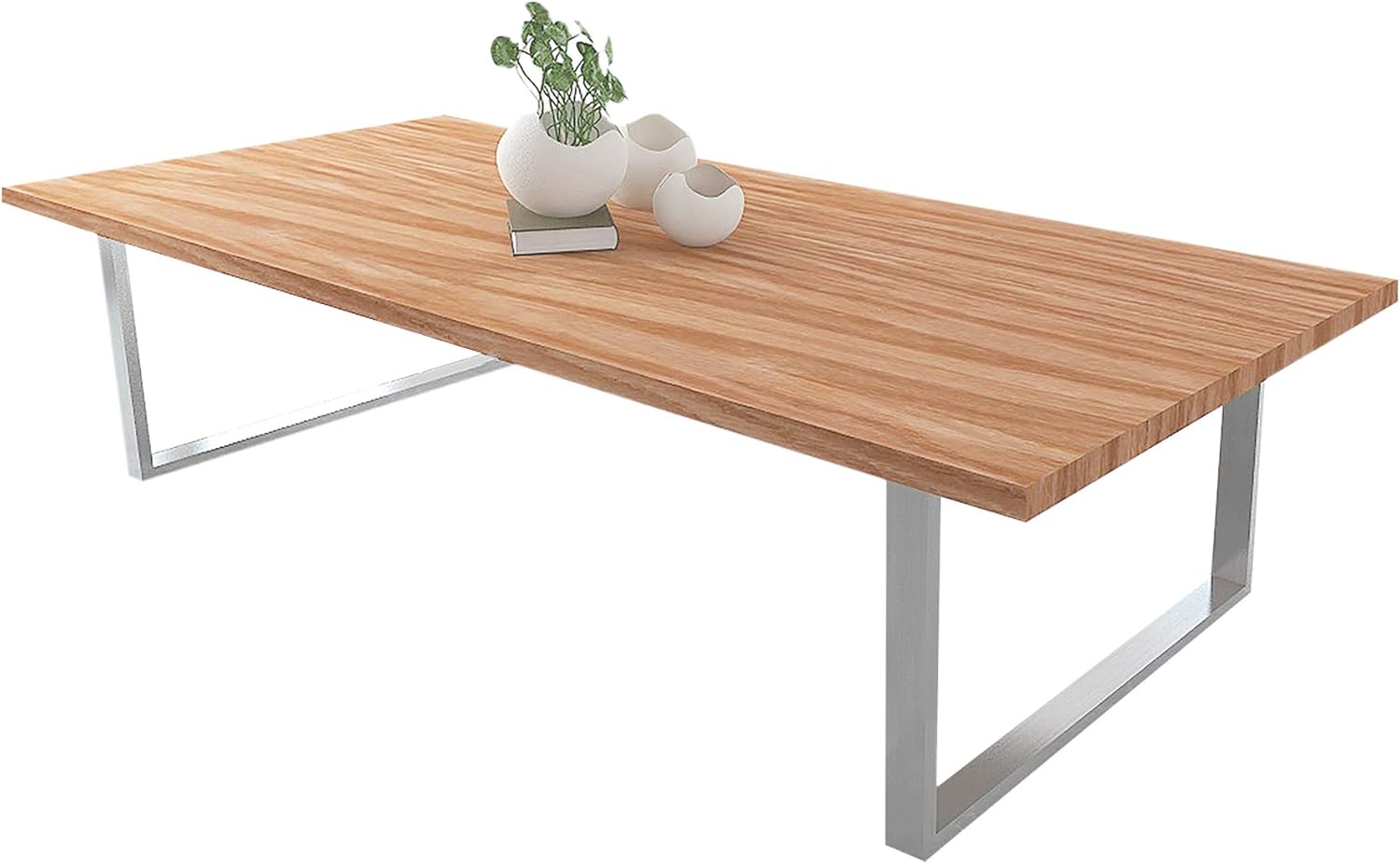 Montixx® 2X (1 para) kwadratowy stolik kawowy i prowadnice do stolika podstawa stolika szer. 50 cm x wys. 40 cm stal nierdzewna - 2