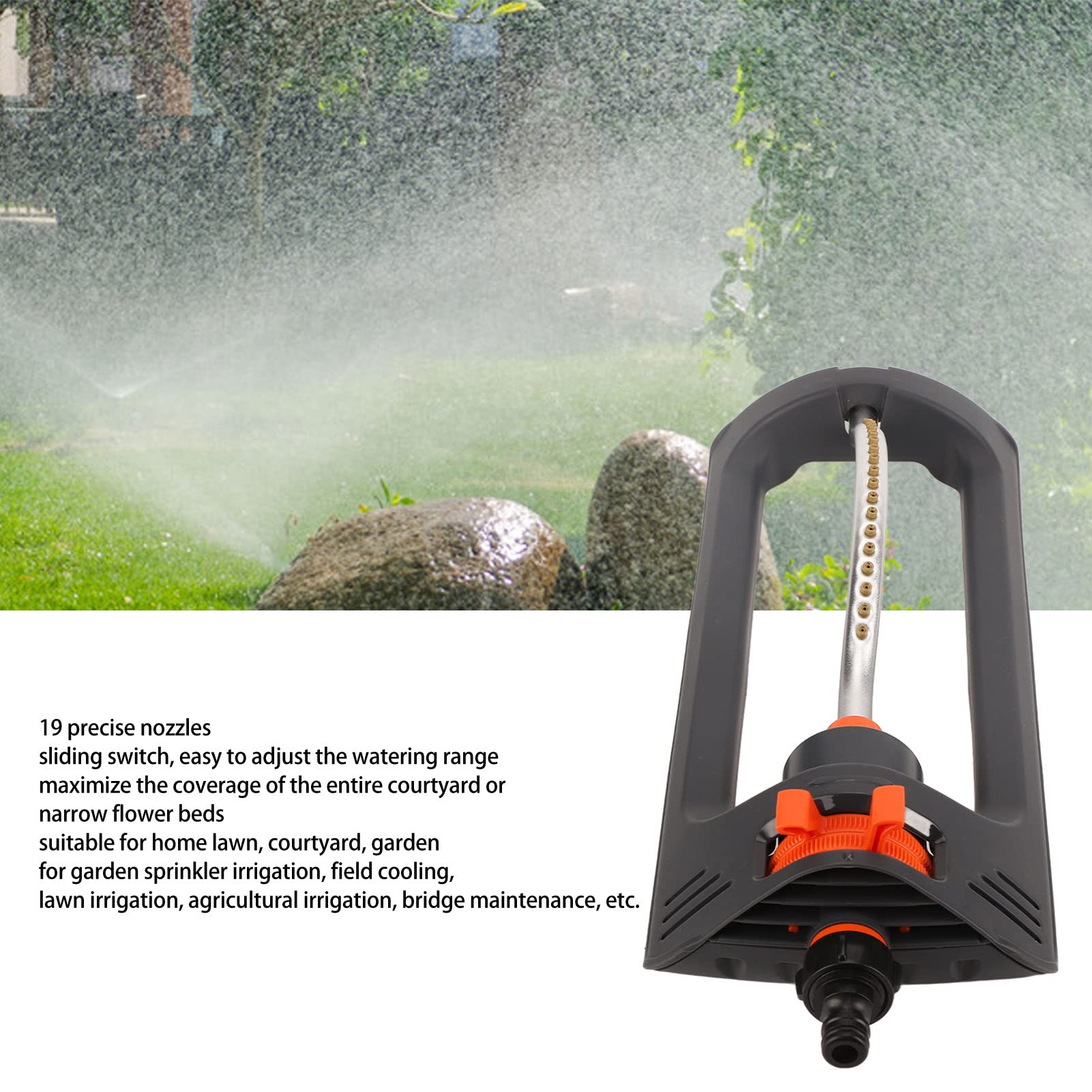 Arroseur de pelouse oscillant automatique, dispositif d'arrosage à 19 trous, 4 Modes, pour l'irrigation agricole du jardin de la maison - 3