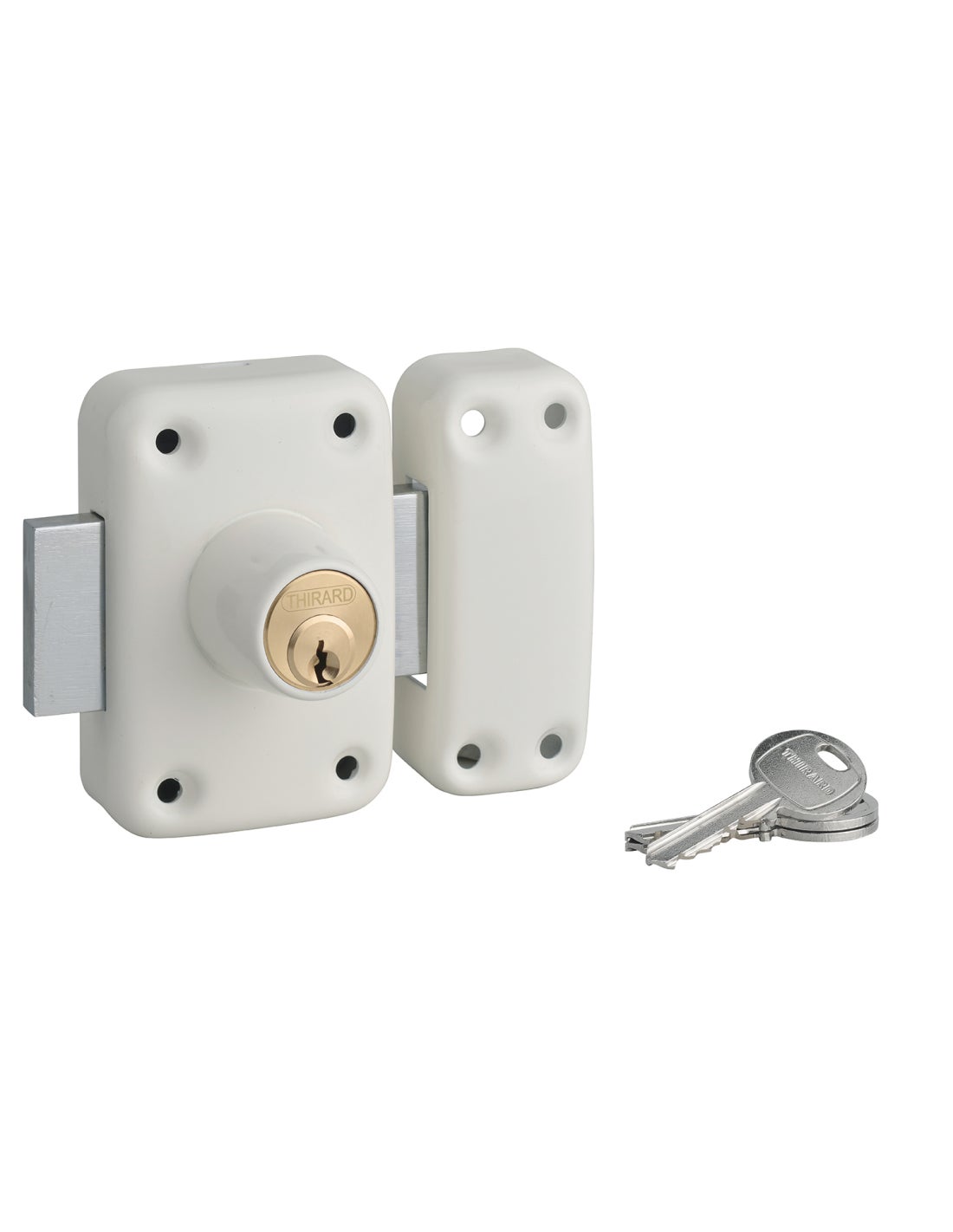 THIRARD 990501 Verrou De Porte D'entrée APACHE à Bouton Et Cylindre 30 60 Mm 3150269905015