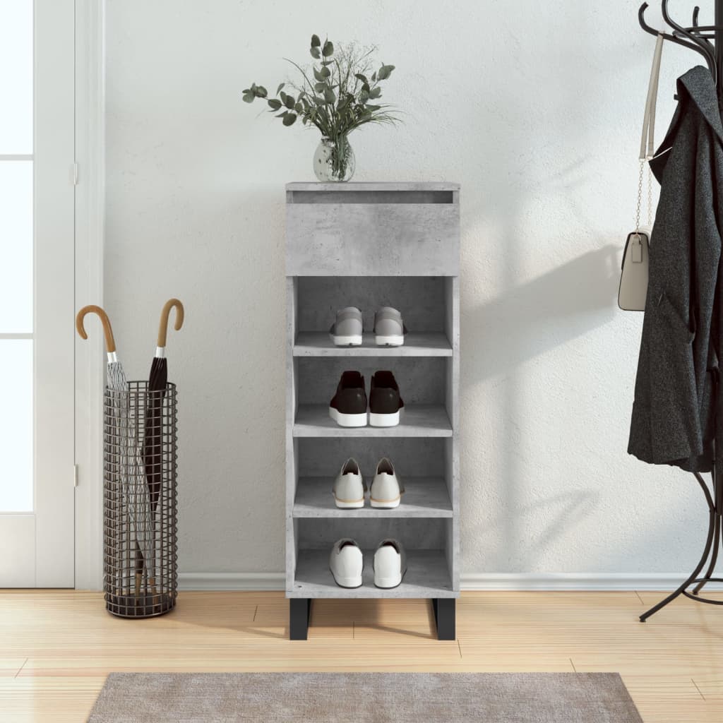 Scarpiera Tok, Scarpiera da ingresso a 4 ante, Armadio portascarpe salvaspazio, 105x24h112 cm, Bianco e Rovere