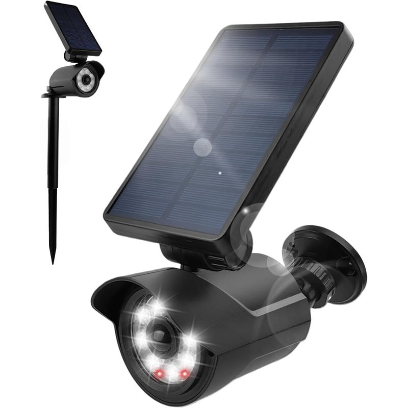 Zewnętrzna lampa solarna bezpieczeństwa z czujnikiem ruchu, imitacja kamery, 6 m, czujnik ruchu PIR, wodoodporność IP66