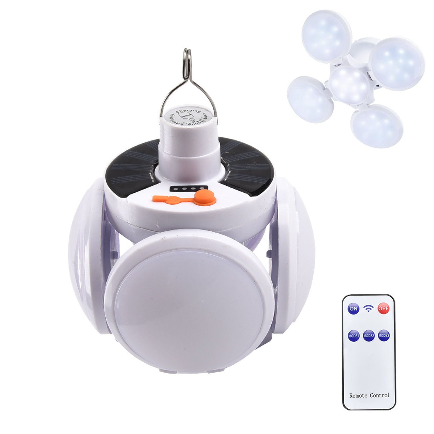 Lampe de camping solaire à LED avec ventilateur, lanternes