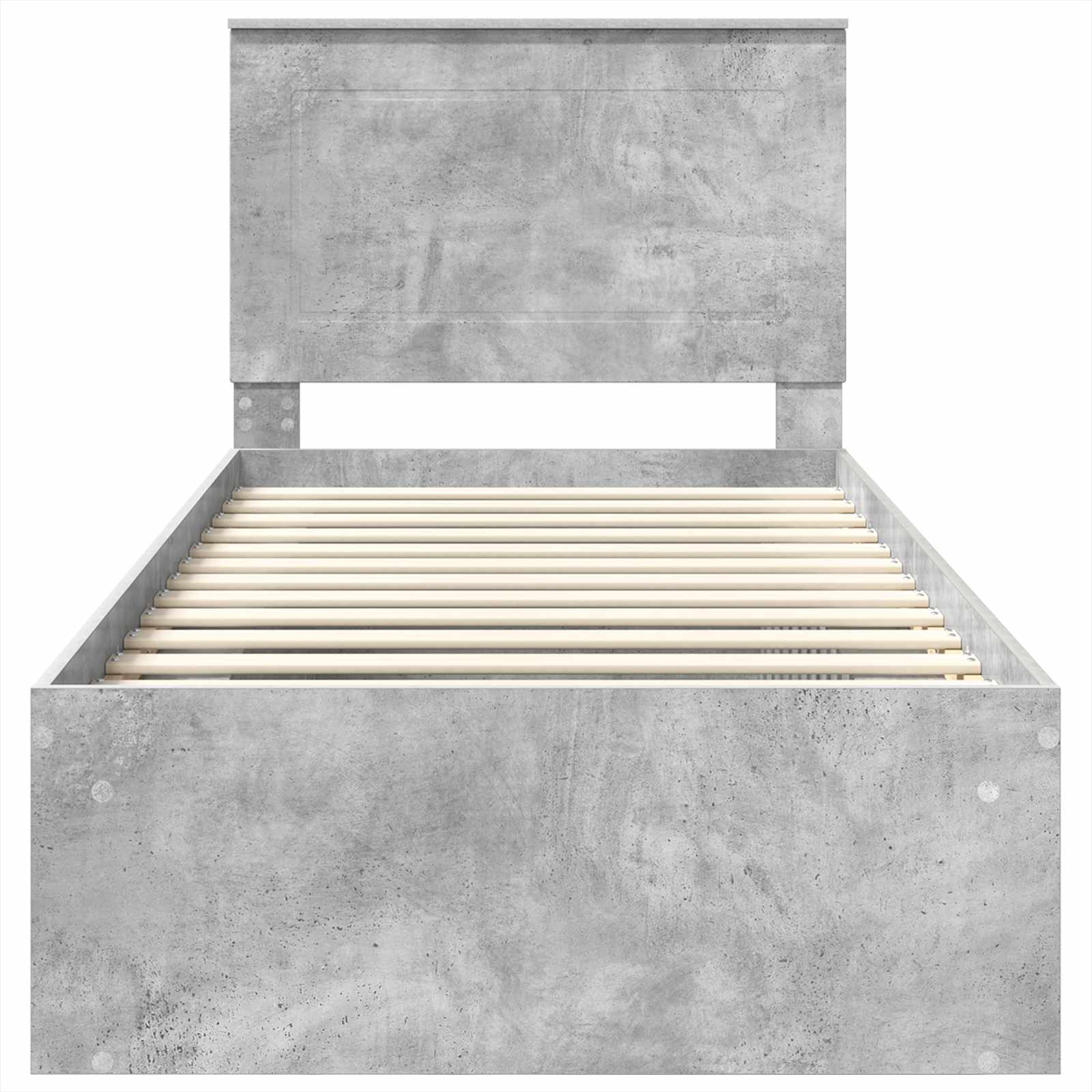 Cadre de lit gris béton 90 x 190 cm pin massif - 7
