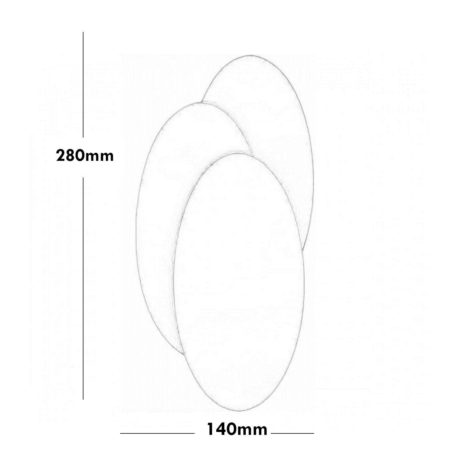 Applique ovale LED 12W lampada moderna parete luci ingresso cucina ufficio 230V LUCE 4000K - 4