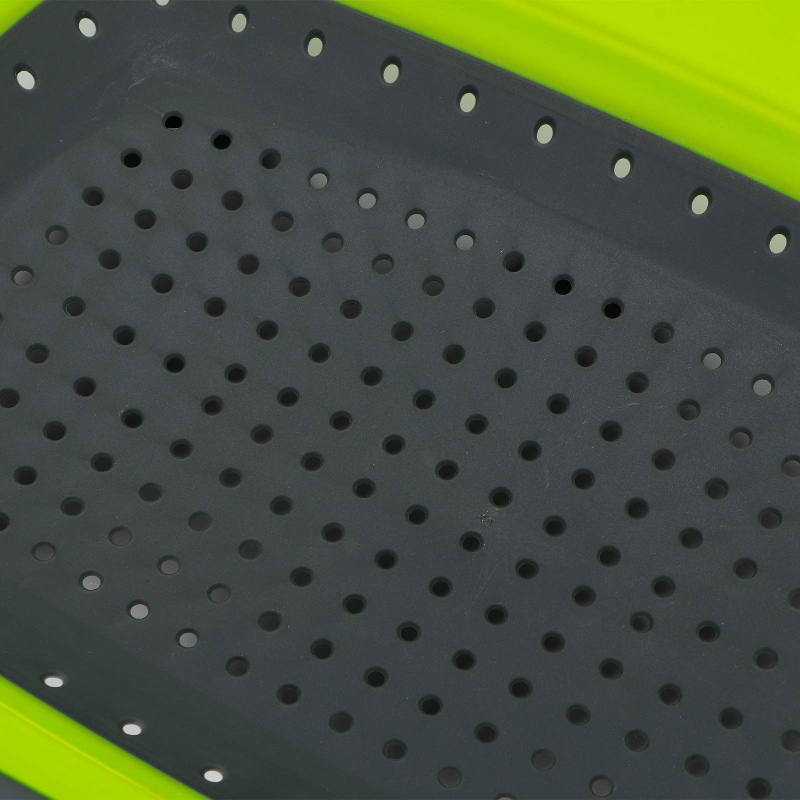 Set 2 Cestelli Frutta Pieghevoli - Colapasta Estraibile Con Drenaggio, Plastica Blu, Per Cucina