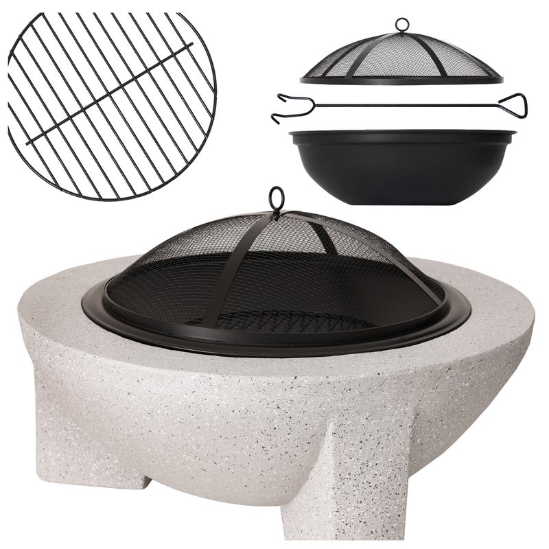 PALENISKO ogrodowe do ogniska na taras pokrywa Bauhus 75x75x40 cm