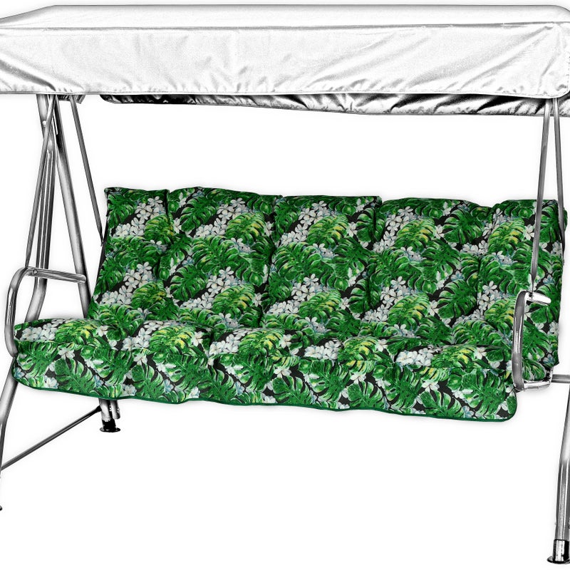 Poduszka na huśtawkę ogrodową AMPO 150 cm zielony czarny 1 szt.