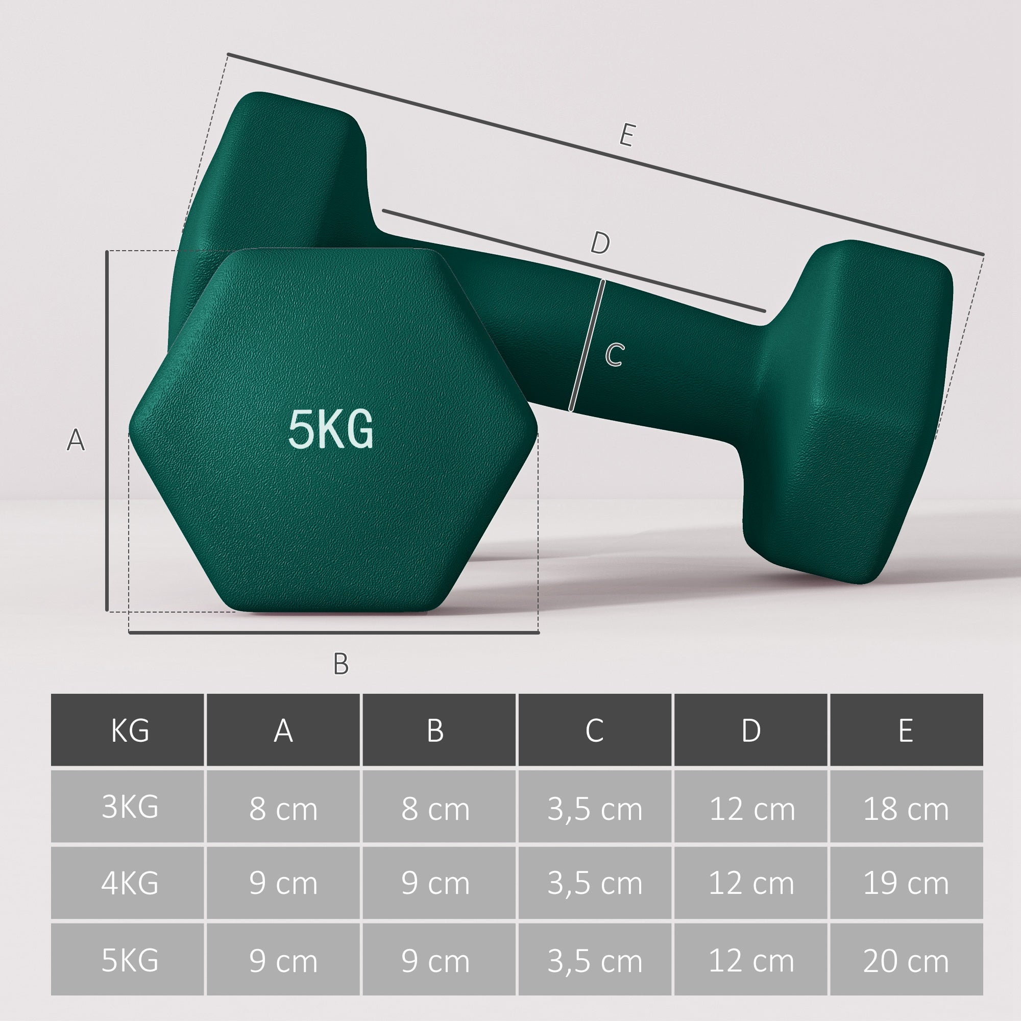 Conjunto de Halteres SPORTNOW Metal, Plástico Multicor 42x10x30 cm - 3