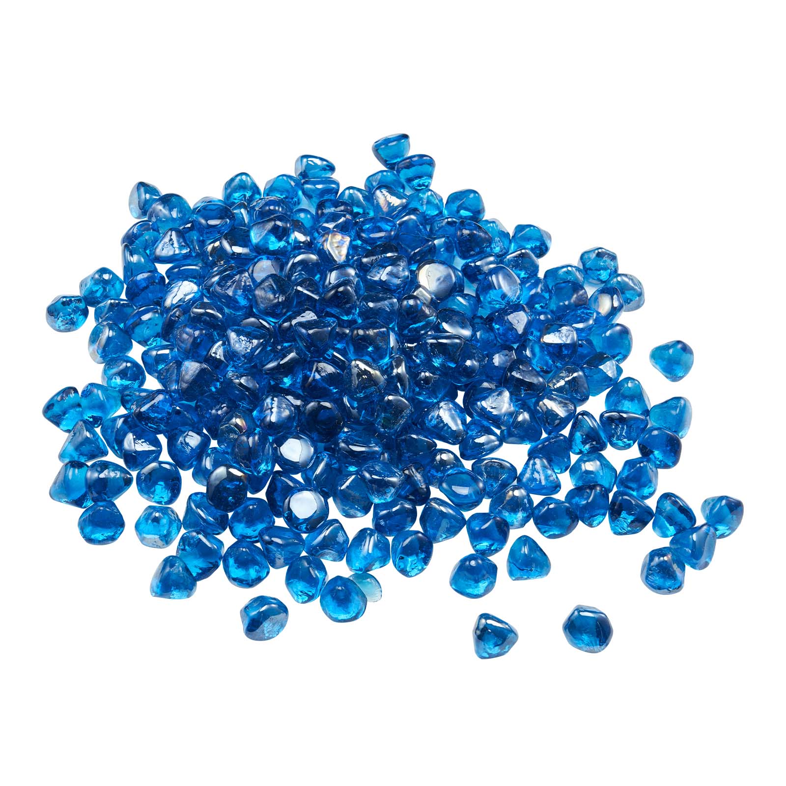 Verre de Feu VEVOR pentru Braséro, 9 kg, Piatre din sticlă pentru Foc cu gaz, 25,4 mm, Perle din sticlă, fără fum, reflectante, albastru Caraibi