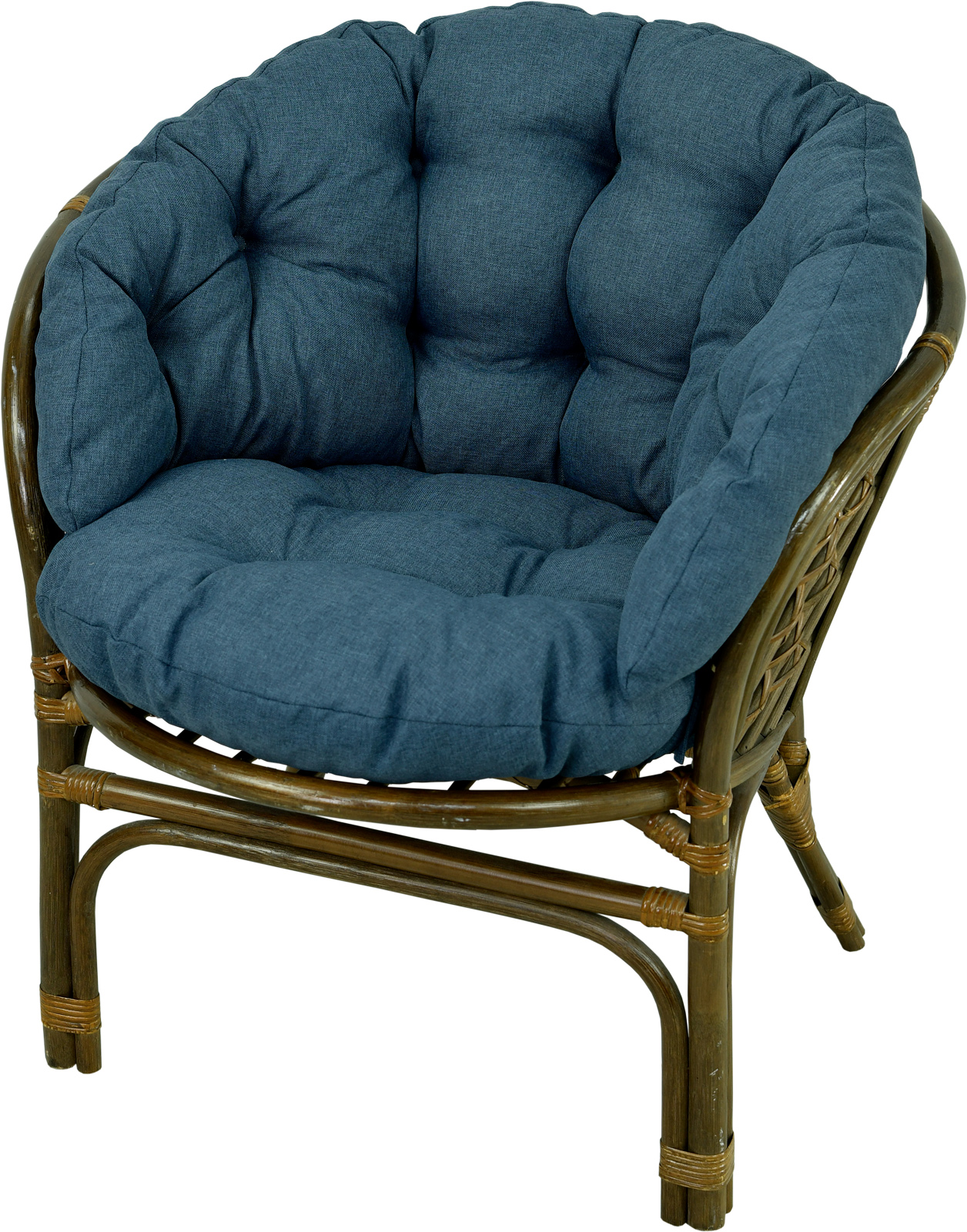 Poduszka na fotel rattanowy rattan AMPO granatowy melanż 1 szt.