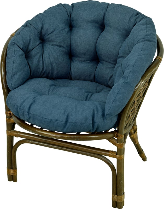 Poduszka na fotel rattanowy rattan AMPO granatowy melanż 1 szt.