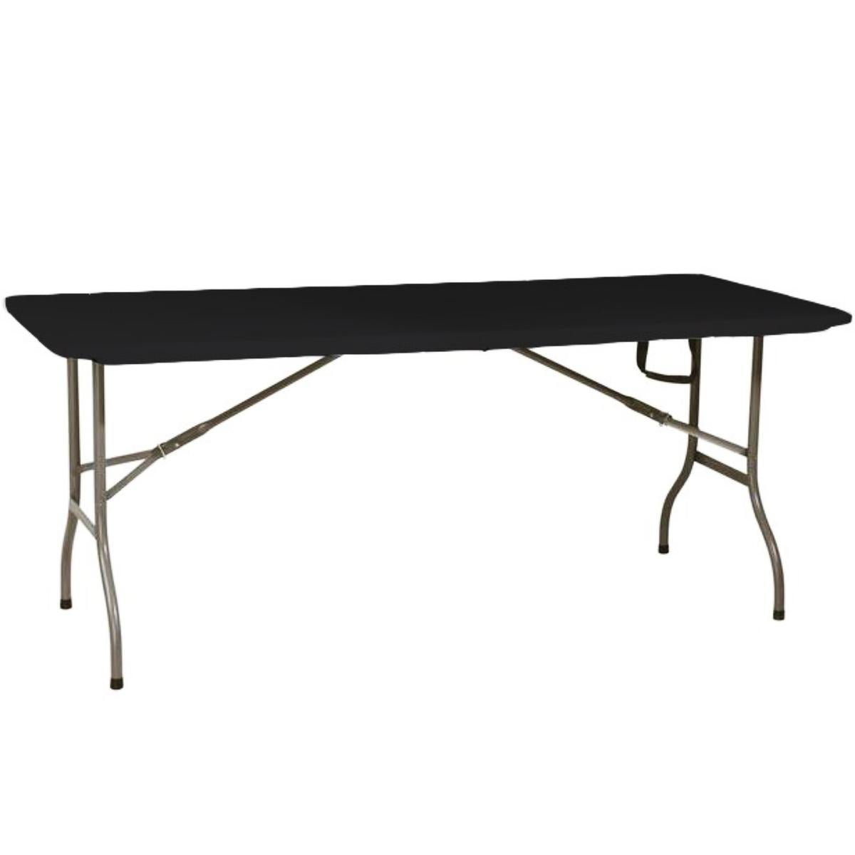 Stół ogrodowy cateringowy Saska Garden składany w walizkę 180x70x74 cm udźwig 100 kg czarny