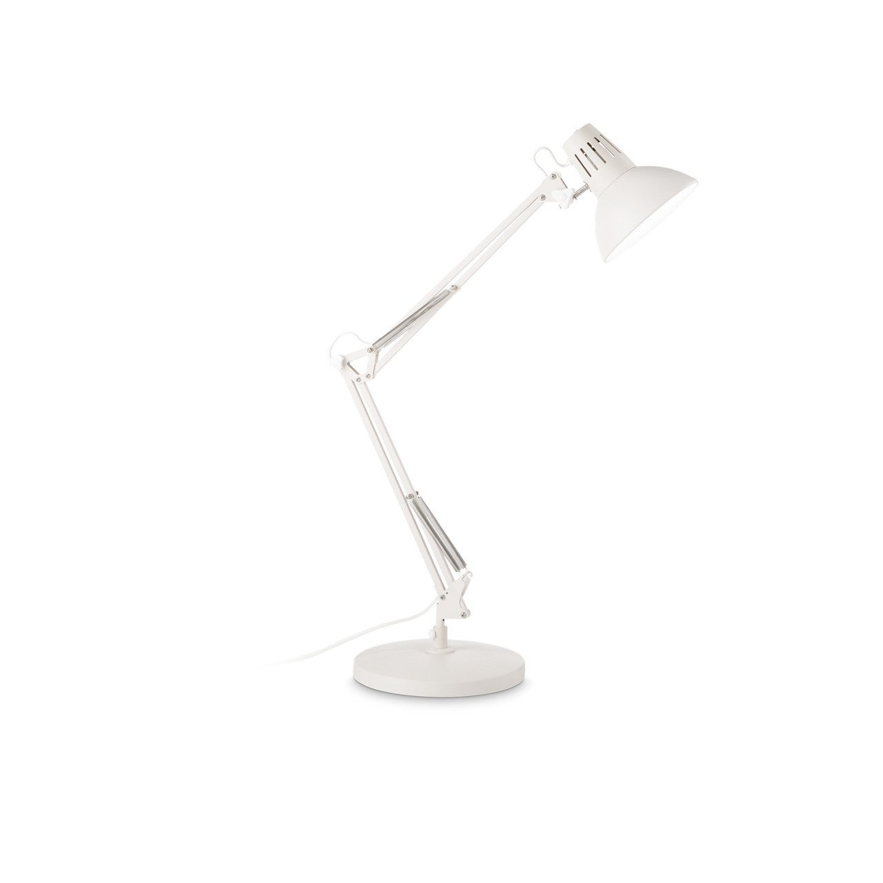 Ideal Lux  Lampe De Table Wally Métal Blanc 1 Ampoule 58Cm , Leroy Merlin