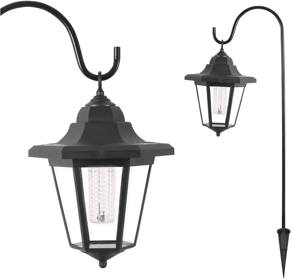 Zestaw dwóch solarnych lampionów LED do ogrodu żyrandole w kształcie karocy oświetlenie zewnętrzne ogrodu oświetlenie odporne warunki atmosferyczne