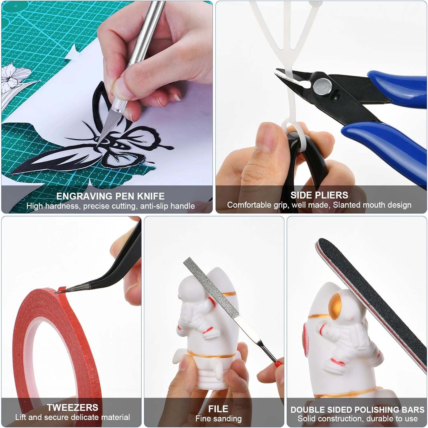 1 Set Kit de base modéliste – Outils pour assembler modèles de robots, voitures et avions, bricolage DIY, construction et réparation de maquettes - 7