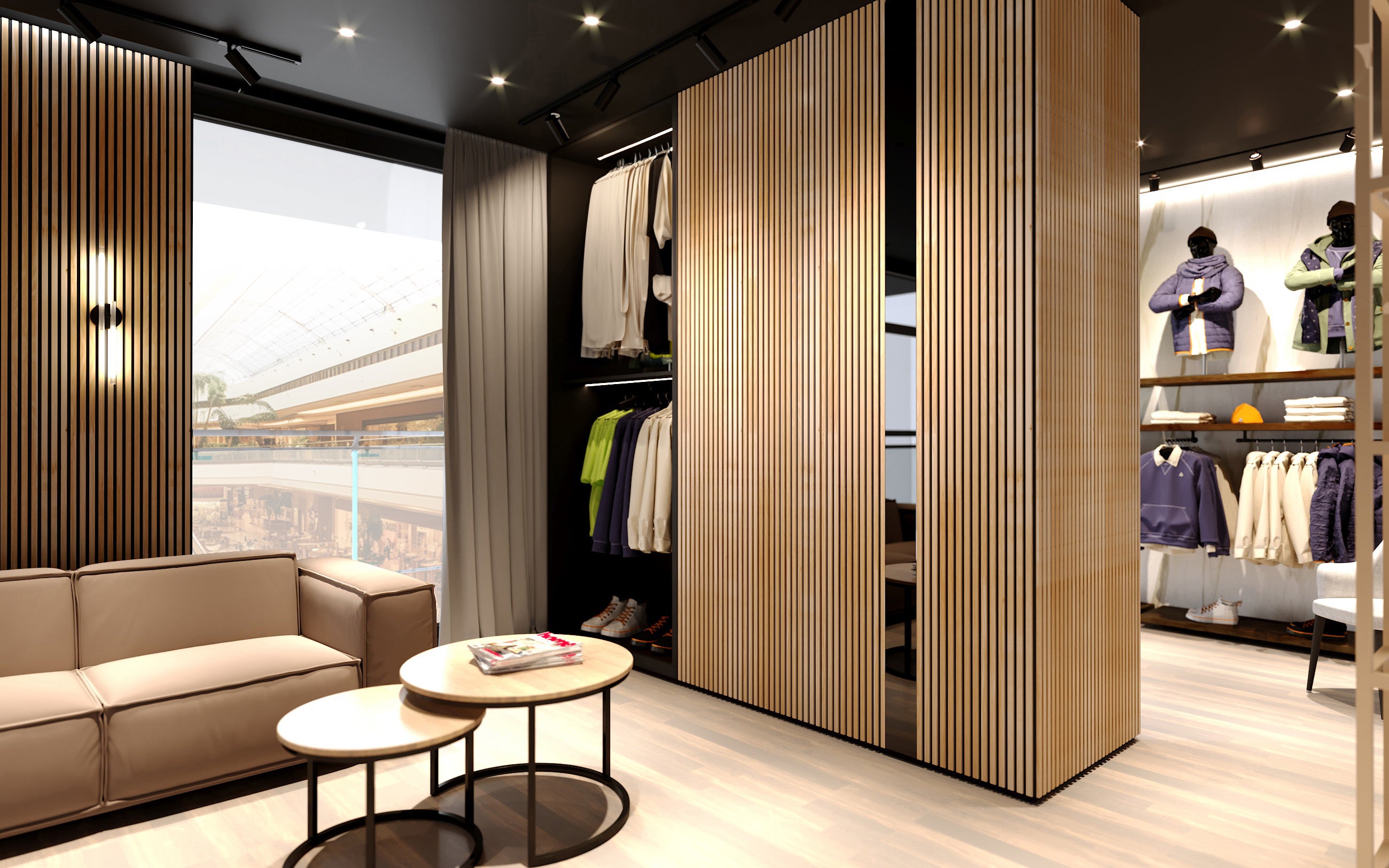 Panneau Tasseau Acoustique en Bois - Chêne Naturel - 2400x600mm - Lattes 18mm, Support en Feutre Noir - 3