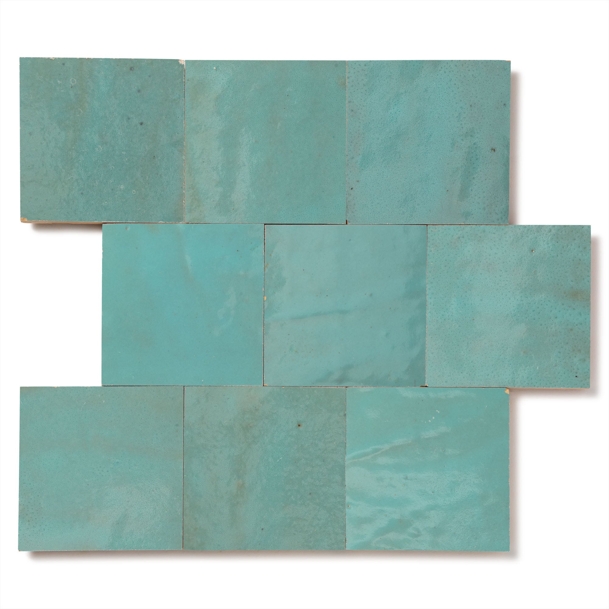 Carrelage Zellige Marocain Bleu Maldives 10x10 cm (vendu par 0,5 m²) - RO'MA NATURE - 3