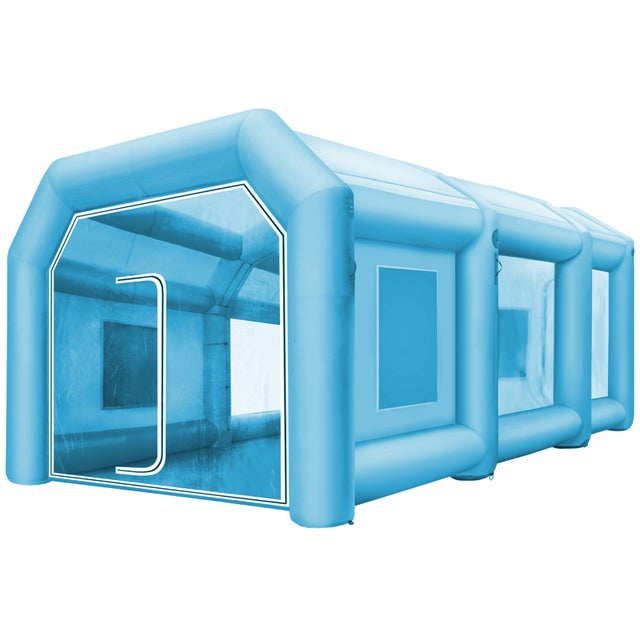 Cabine de peinture gonflable VEVOR 8x4,5x3 m avec ventilateurs 950/330W,tente extérieure pour pulvérisation automobile