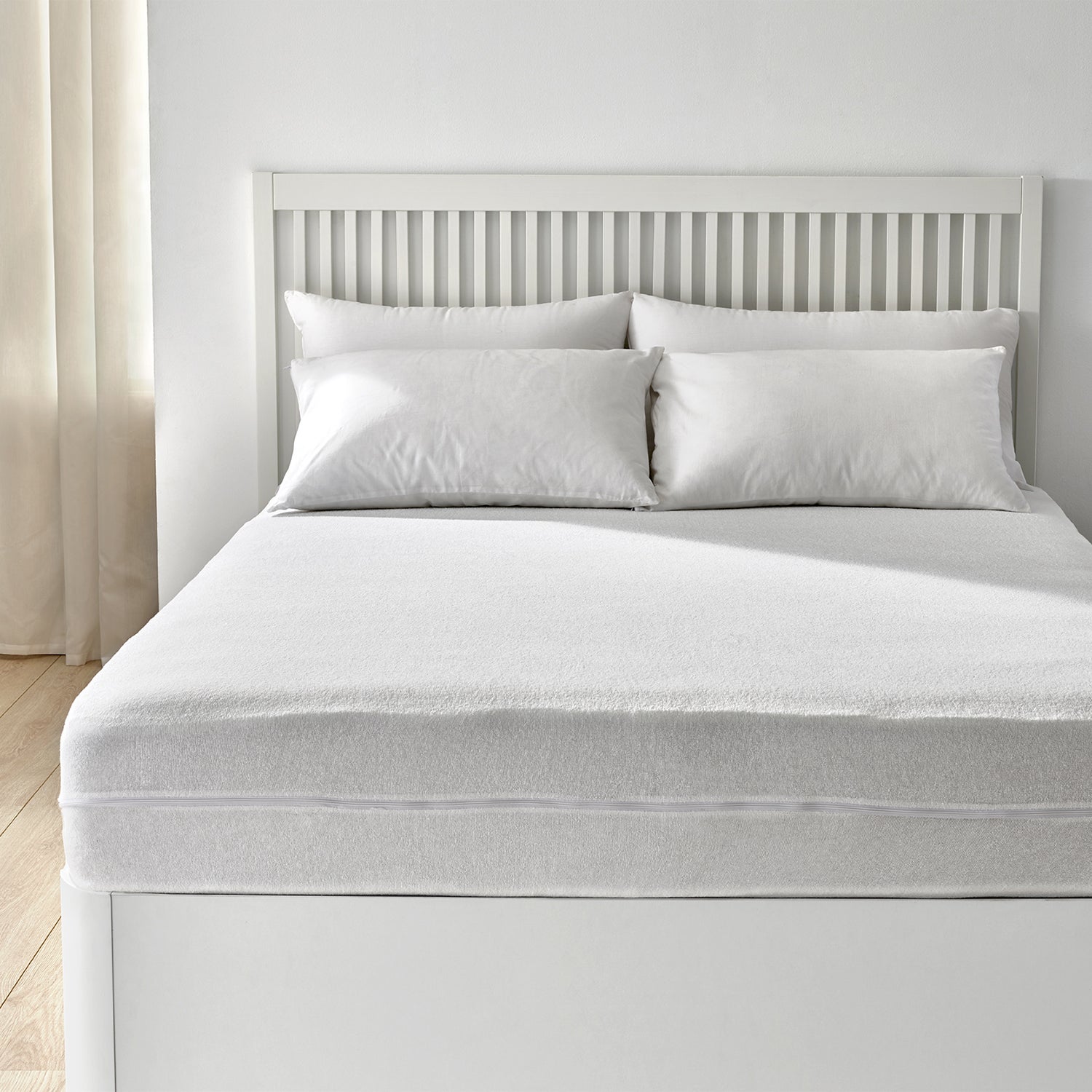 Protège matelas 100% coton anti-acariens 120x190 cm | Maisons du Monde