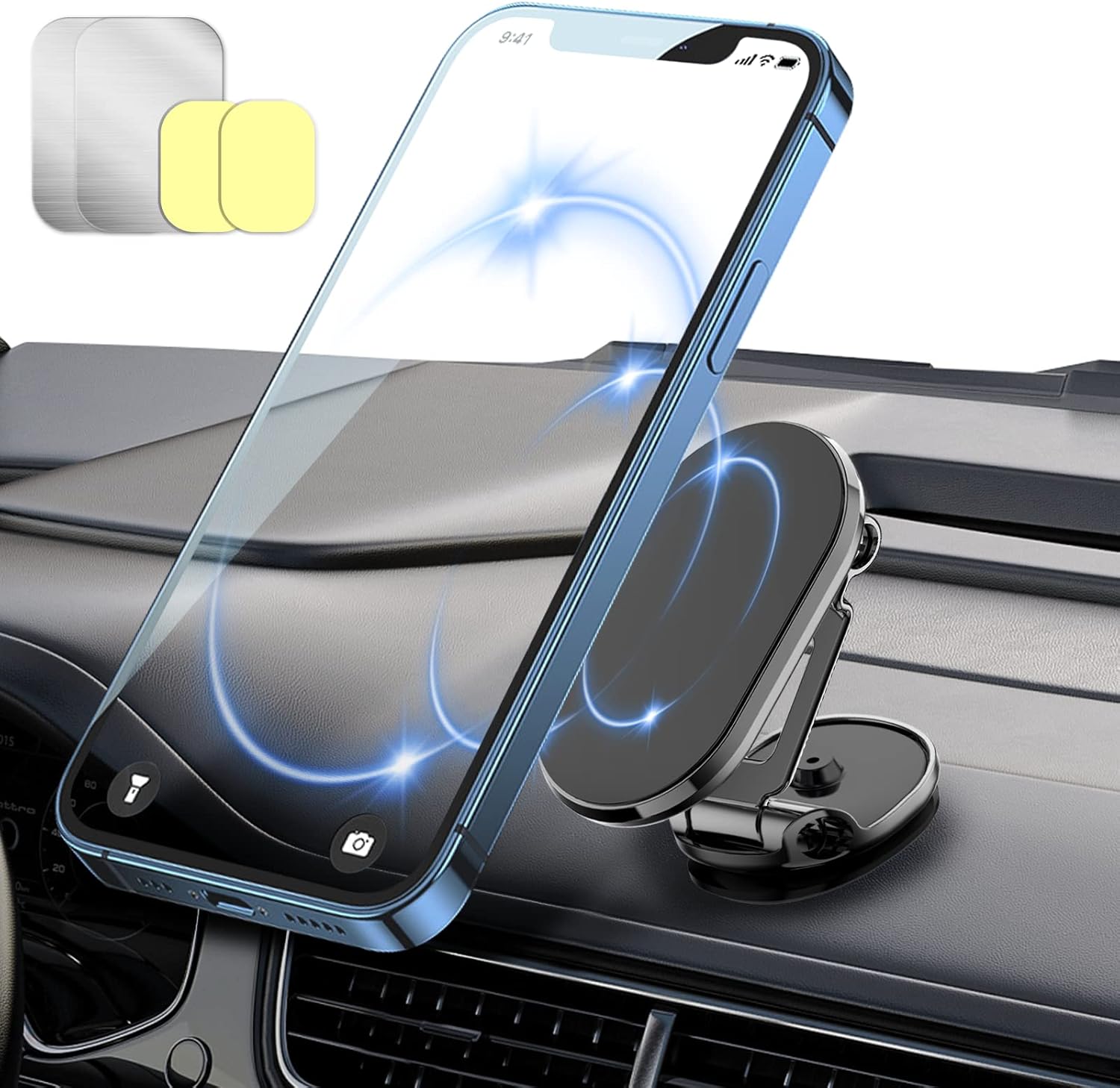 Supporto Magnetico Per Telefono A Vuoto Porta Cellulare Da Auto Magnetico Supporto Smartphone Per Macchina Universale Rotazione 360 Gradi Porta Cellulare Magnetico A Vuoto - Foto 11