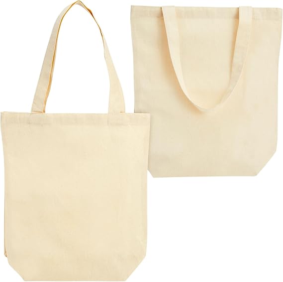 Lot De 9 Sacs Fourre-tout Noirs Vierges - Taille 15x17 Pouces, Pour Impression Ou Shopping