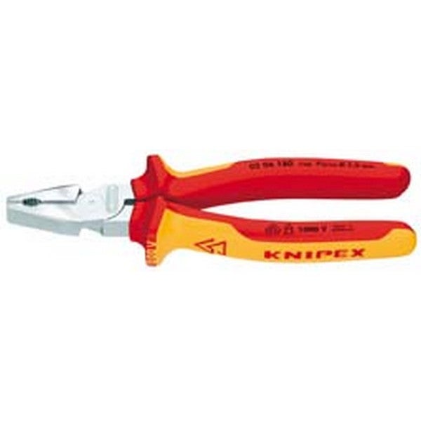 Knipex Pinza Universale Tipo Forte Cromata, Isolati con Manici Rivestiti in Materiale Bicomponente, Collaudati Vde 225 Mm 02 06 225