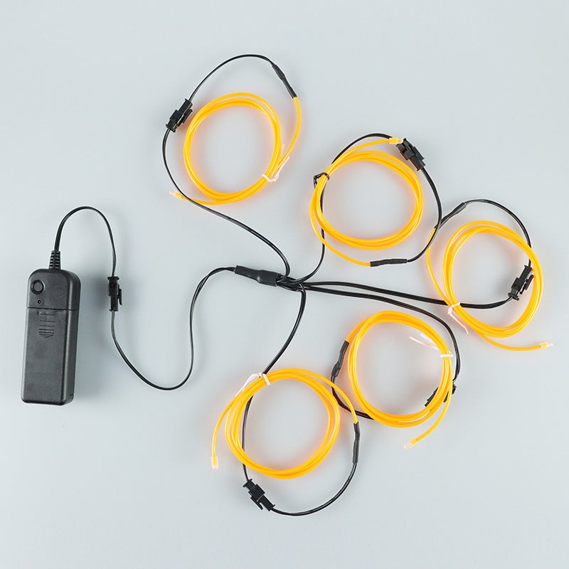 Przenośny zestaw girlandy świetlnej, taśma neonowa, 1M, żółty