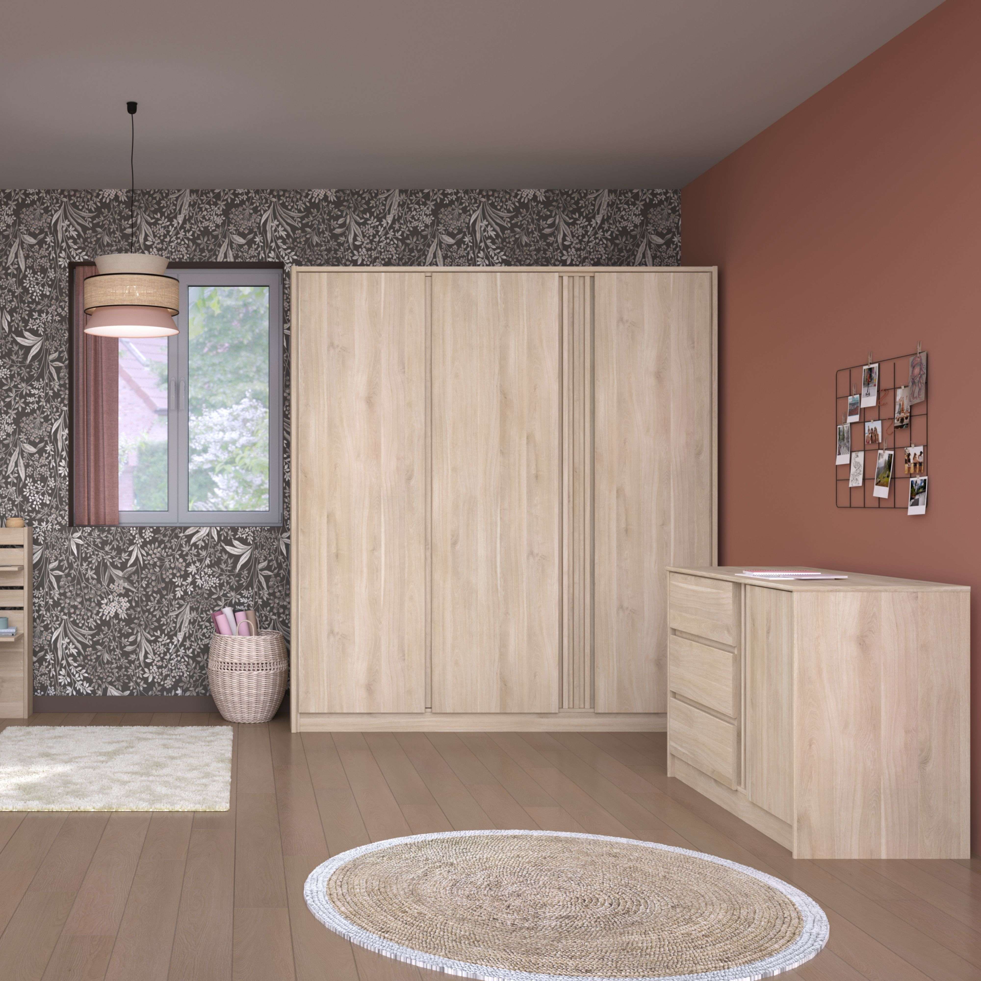 Commode 3 tiroirs 1 portes Palmyre-- - 6
