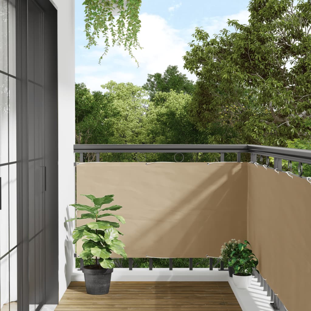 Brise-vue Pour Balcon HIGSOSE - Tissu Oxford Imperméable 90x400 Cm, Rouge, Avec Corde Et œillets