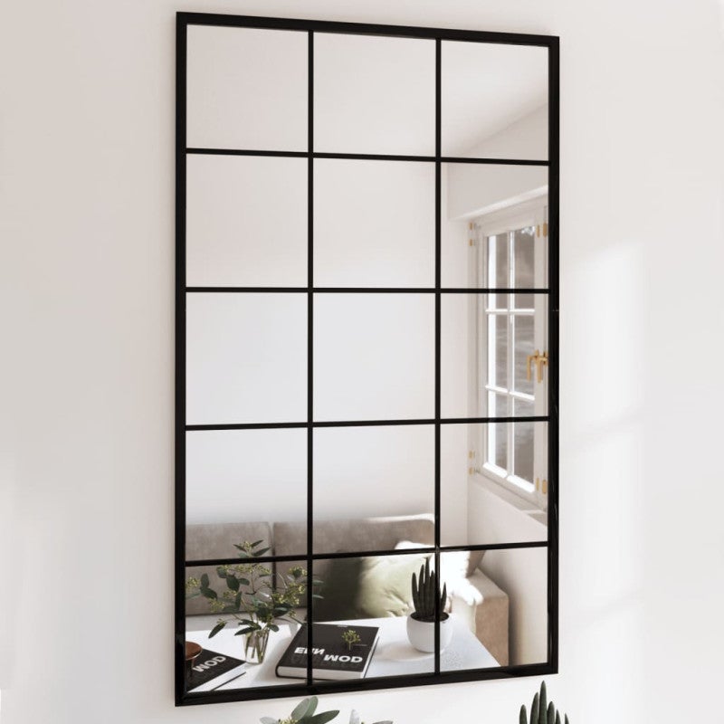 Lustra ścienne, 3 szt., czarna rama, 100 x 60 cm, metal vidaXL